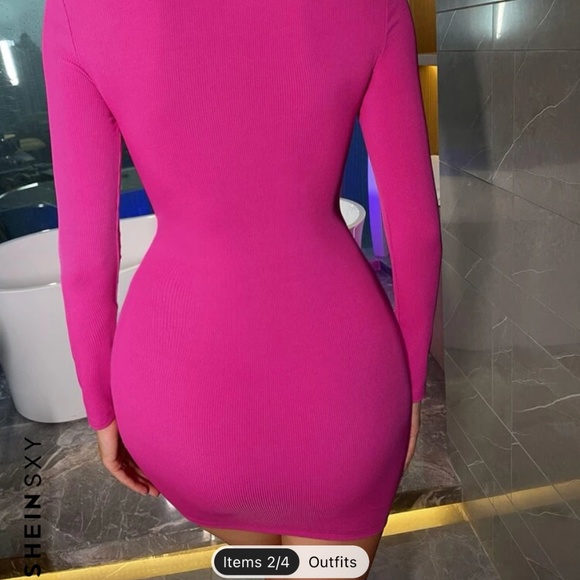 Dress used once, elegant pink dress. - Picture 2 of 3